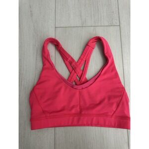 Lululemon Stash N' Run Sports Bra Sz 4 Neon Pink
